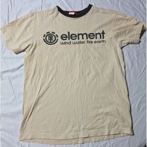 Vintage 90s Y2K Element Skateboard Graphic Brand Ringer T-Shirt Men's S USA Made